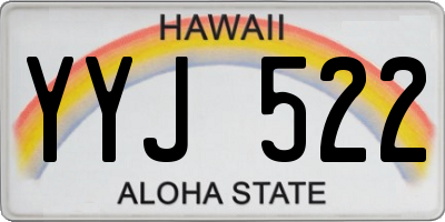 HI license plate YYJ522