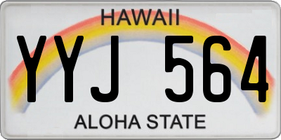 HI license plate YYJ564
