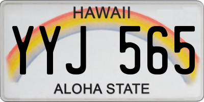 HI license plate YYJ565