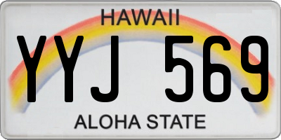 HI license plate YYJ569