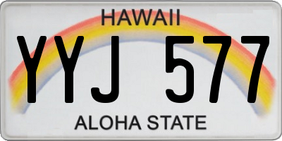 HI license plate YYJ577