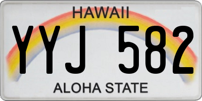 HI license plate YYJ582