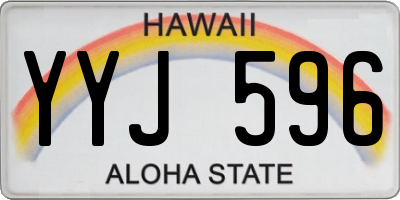 HI license plate YYJ596