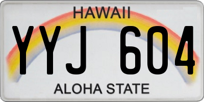 HI license plate YYJ604