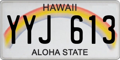HI license plate YYJ613