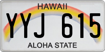 HI license plate YYJ615