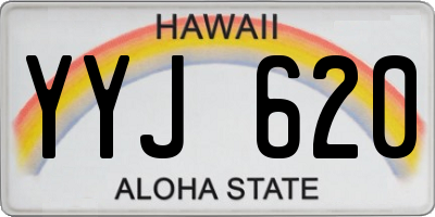 HI license plate YYJ620
