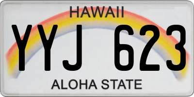 HI license plate YYJ623