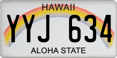 HI license plate YYJ634
