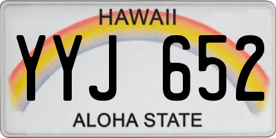 HI license plate YYJ652