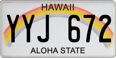 HI license plate YYJ672
