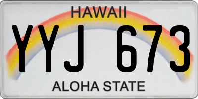 HI license plate YYJ673