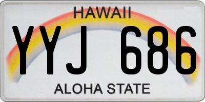 HI license plate YYJ686