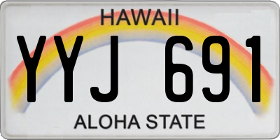 HI license plate YYJ691