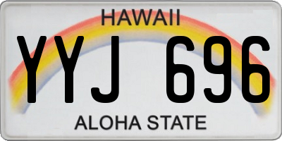HI license plate YYJ696