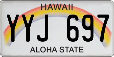 HI license plate YYJ697