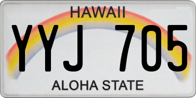 HI license plate YYJ705