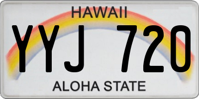HI license plate YYJ720