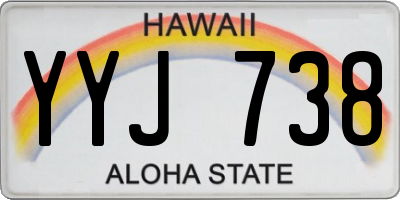 HI license plate YYJ738