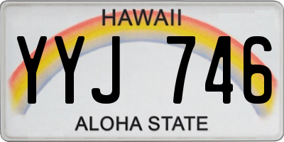 HI license plate YYJ746