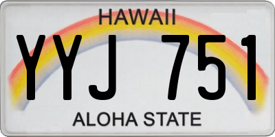 HI license plate YYJ751