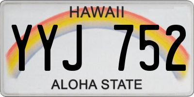 HI license plate YYJ752