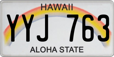 HI license plate YYJ763