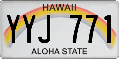 HI license plate YYJ771
