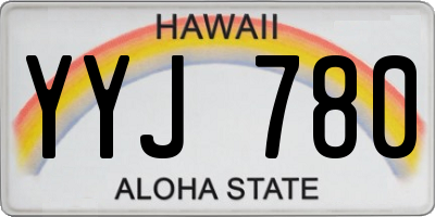 HI license plate YYJ780