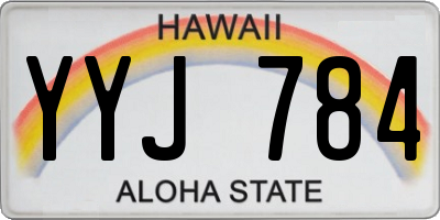 HI license plate YYJ784