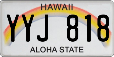 HI license plate YYJ818