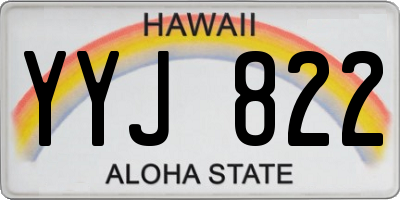 HI license plate YYJ822