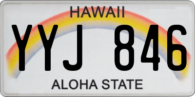 HI license plate YYJ846