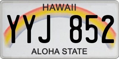 HI license plate YYJ852
