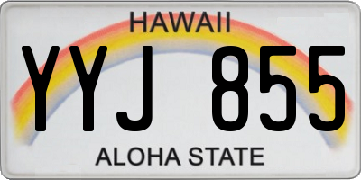 HI license plate YYJ855