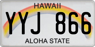 HI license plate YYJ866