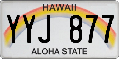 HI license plate YYJ877