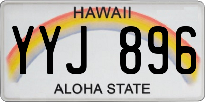 HI license plate YYJ896