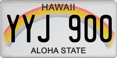 HI license plate YYJ900