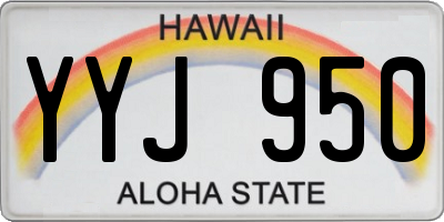 HI license plate YYJ950
