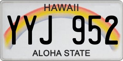 HI license plate YYJ952
