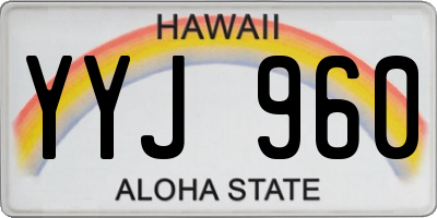 HI license plate YYJ960