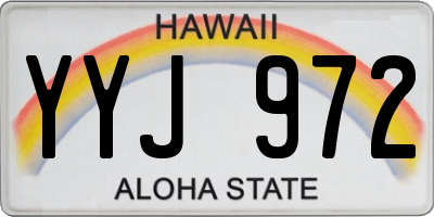 HI license plate YYJ972