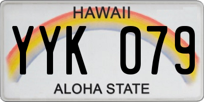 HI license plate YYK079