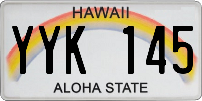 HI license plate YYK145