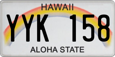 HI license plate YYK158