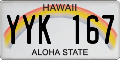 HI license plate YYK167