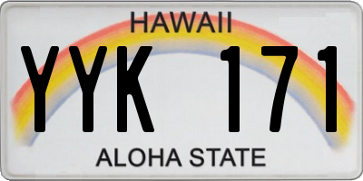 HI license plate YYK171