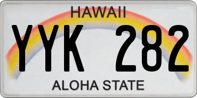 HI license plate YYK282