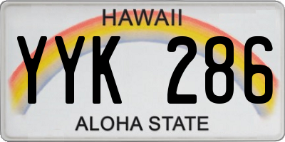 HI license plate YYK286